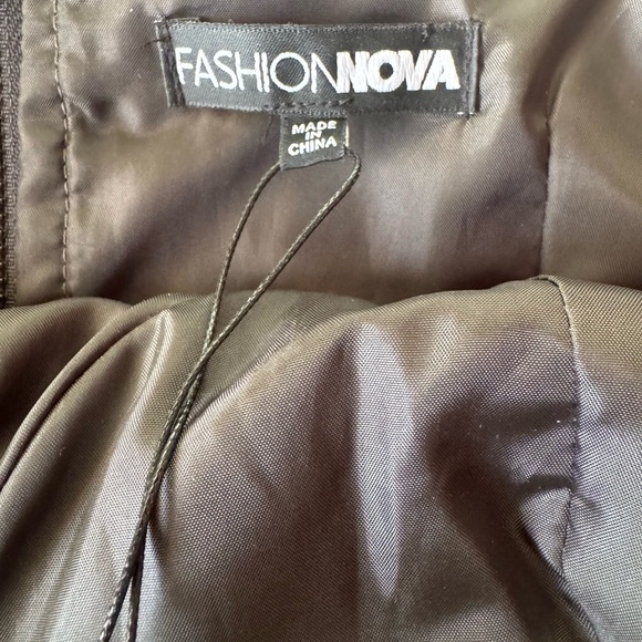 Fashion Nova Faux Leather Corset Top | Lace-Up Bustier Camisole Y2K Clubwear - Picture 11 of 15